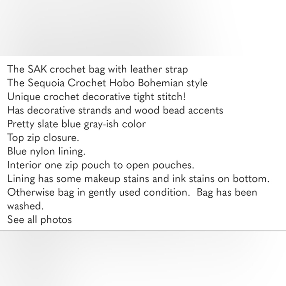 The SAK crochet bag with leather strap - Picture 2 of 12